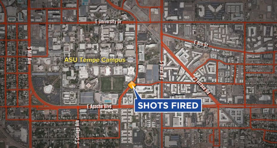 Shots fired at a student and an officer near freshman dorms